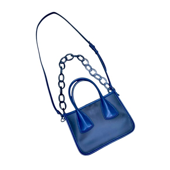 Charles & Keith Handbags - Nwot Charles & Keith Navy blue Mini crossbody Bag with Chain Strap convertible